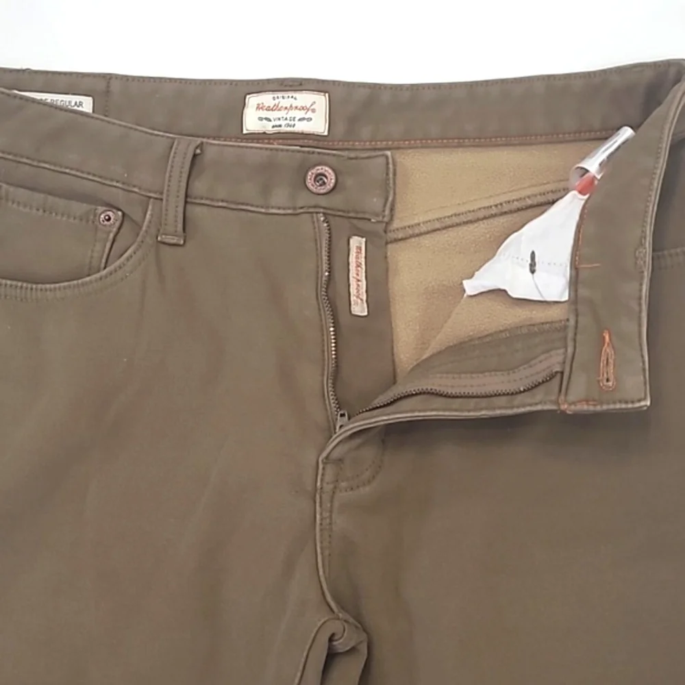 Original Weatherproof Vintage Jeans Regular Fit Warm Lined Winter Pants 34 x 30